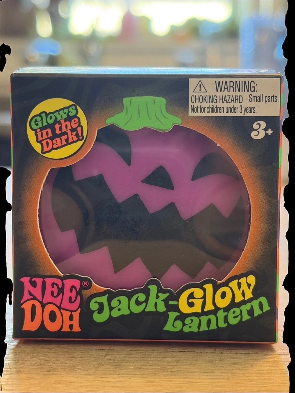 NeeDoh Jack-Glow Lantern Glow-in-the-Dark Lantern Toy in Purple
